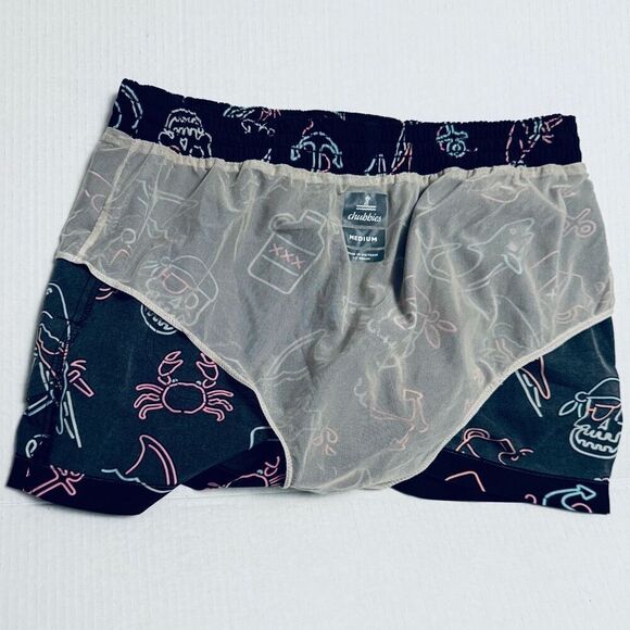 Chubbies Swim Shorts Trunks Size Medium Neon Lights Pirate Anchor Shark Lined 3" - Picture 6 of 6
